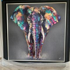 Louise Luton Elephant Photo 40in  40in (New)