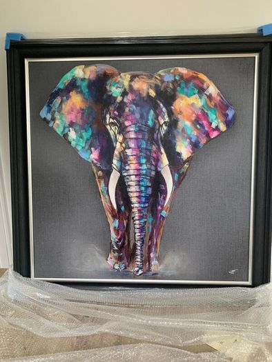 Louise Luton Elephant Photo 40in  40in (New)