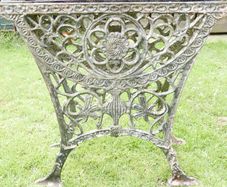 Antique Cast Iron Table Legs - Olde School Architectural Antiques (width 26" x height 25")