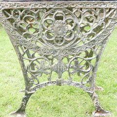 Antique Cast Iron Table Legs - Olde School Architectural Antiques (width 26" x height 25")