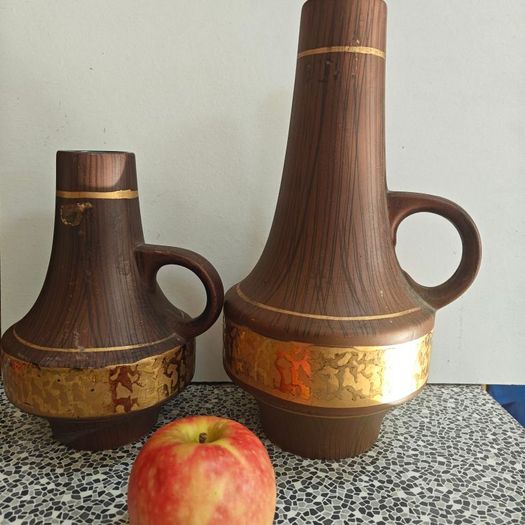 Vintage Pair of Mid-Century West German Pottery Vases,  Dumler & Breiden