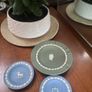 Vintage Wedgwood sage green matte unglazed plate Image 3