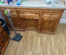 Cabinet perfect condition with worktop fitted