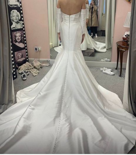 Luxury Mikado Fabric Mermaid Style Wedding Dress