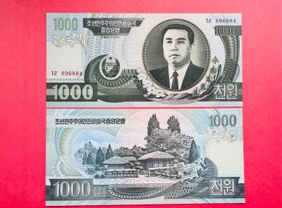 North Korea  1,000  Won. 2002  Pick 45a. ( Uncirculated )