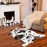 Cow Print Rug Faux Cowhide Area Carpet Animal Print Mat for Living Room Bedroom kitchen Non-Slip 3.6x2.5FT (FREE POSTAGE) Image 3