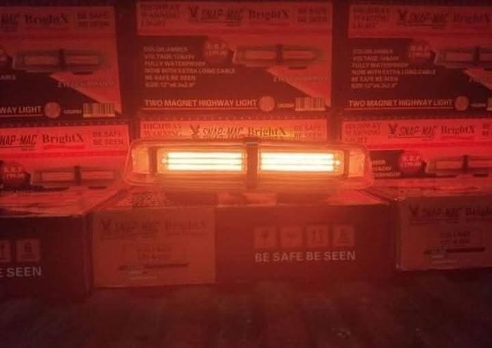 Brand New Snap-Mac Amber Beacon Light  12V/24V