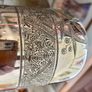 Antique Late Victorian Heavy Silver Plate Dragonfly Posy Motif Vase or Cup Image 5