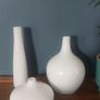 Fabulous Collection of Three Rare Vintage IKEA Hand-Blown Salong Glass Vases designed by Johanna Jelinek, Opaque White Colourway, Circa 1990 Image 3