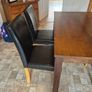 table and 4 leather chairs in great condition Image 2