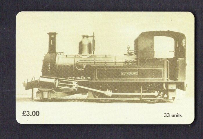 1998 Isle of Man UK3/ 33 units Steam Locomotive Sutherland (Siemens - S30 (Module 34)) Phone Card
