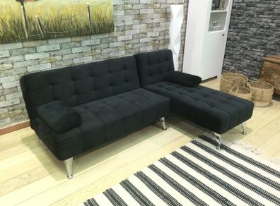 Black Velvet Nordic Comfort Chaise Sofa,198cm