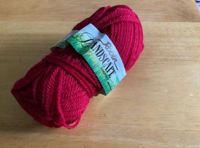Robin Landscape Chunky wool. 6X50g balls. Red.