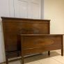 Antique Edwardian flamed mahogany double bed Image 2