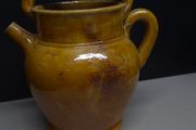 Vintage Vallauris France Glazed Ceramic Watering Can Vase