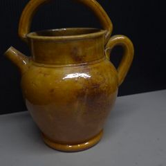 Vintage Vallauris France Glazed Ceramic Watering Can Vase