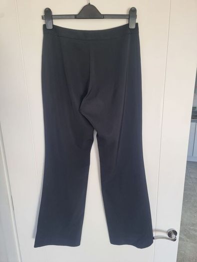 Black Twill, Straight/Wide-Leg Trousers, Size 30"
