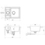 Kitchen Sink with Overflow Hole Double Basins Beige Granite Image 7
