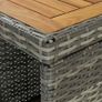Bar Table with Storage Rack Grey Poly Rattan - Free Delivery Nationwide Image 7