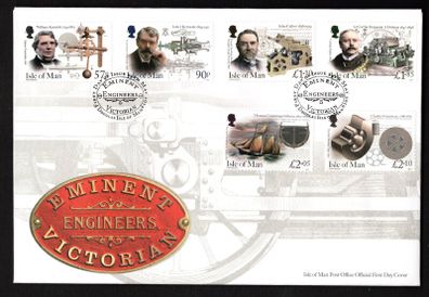 2019 Isle of Man Eminent Victorian Engineers Commemorative Stamps First Day Cover (FDC)