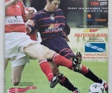 Very Rare 1999 St. Patrick's Athletic v Cork City - League of Ireland Premier Division Programme
