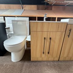 Special Offer Oak Vanity Unit & Back To Wall Toilet.