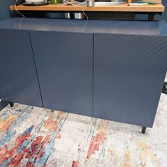 Laura James Large Three Door Sideboard - Geometric Blue