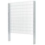 2D Gabion Fence Galvanised Steel 2.008x2.03 m 16 m (Total Length) Silver Image 4