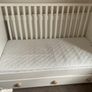 ikea cot bed white , one long drawer ideal for books Image 7