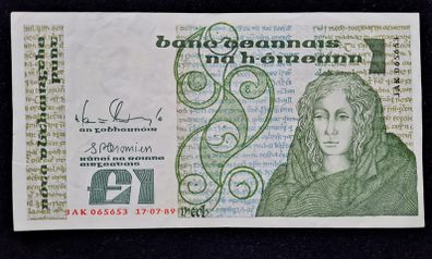 Ireland 1 Pound 1989 Queen Medb (JAK) Banknote