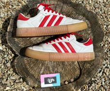 Premium Adidas Samba Wedge White Red Leather