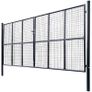 Mesh Garden Gate Galvanised Steel 400x175 cm Grey Image 2