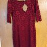 Jolie Moi Burgundy  Lace Dress. S. 14-16.   B.N.W.T. Image 2