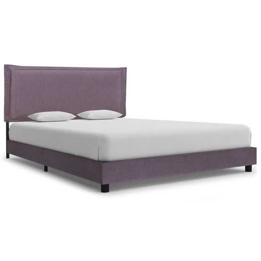 Bed Frame Taupe Fabric 135x190 cm