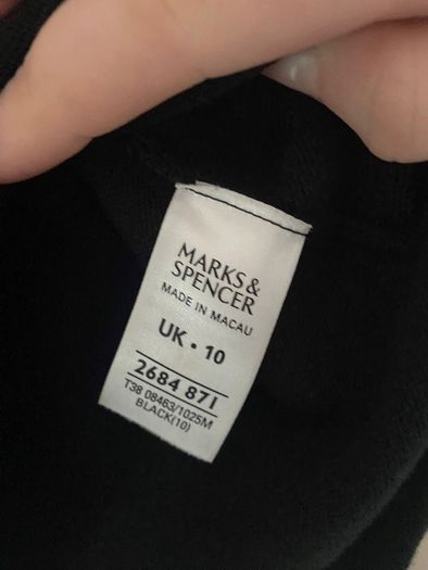 M&S black twin set cardigan and top with nice neck detail