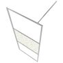 Walk-in Shower Wall ESG Glass with Stone Design 140x195 cm Image 3