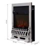 LED Flame Electric Fire Place-Silver Image 4