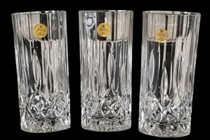 Royal Doulton 24% Lead Crystal Tumblers Trilogy