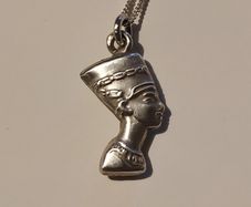 Vintage Sterling Silver Nefertiti Necklace