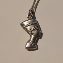 Vintage Sterling Silver Nefertiti Necklace