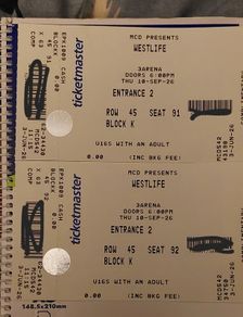2 Westlife Tickets