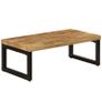 Coffee Table 110x50x35 cm Solid Mango Wood and Steel Image 2
