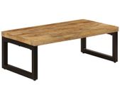Coffee Table 110x50x35 cm Solid Mango Wood and Steel