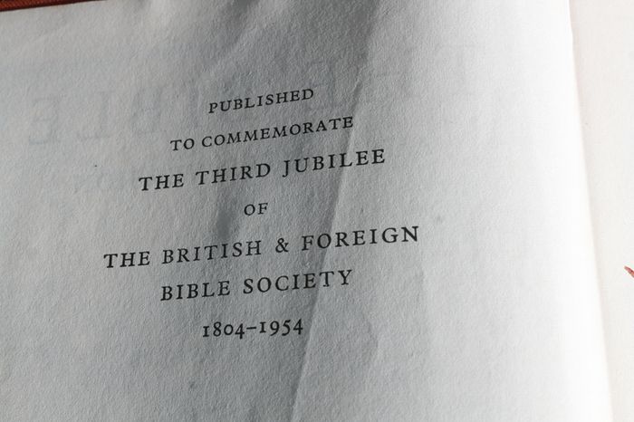 Vintage 1956 THE BIBLE AUTHORIZED Version, Rare Illustrated Bible, Fourth Impression Hard Cover, British & Foreign Bible Society, London