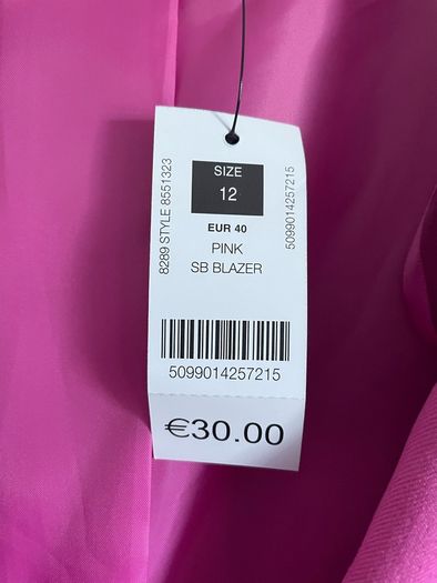 Dunnes ladies pink blazer size 12 - New