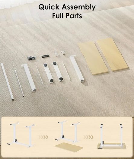 Standing Desk, 80cm Small Height Adjustable Desk with 3 Memory Heights