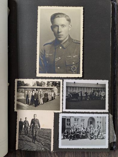 German Military Infantry Regiment Soldier Photo Album with Third Reich Nazi Eagle World War 2