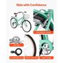 Women Bike, 66cm Beach Cruiser Bike, 7-Speed Adult City Bicycle with Carbon Steel Frame, 150kg Capacity, Basket, Rear Rack & Dual V-Brakes, Light Green Image 8