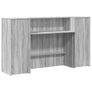 Reception Desk Grey Sonoma 180x50x103.5 cm Engineered Wood Image 3