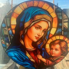 Suncatcher Mary & Jesus'